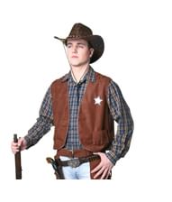 Cowboyvest, brun