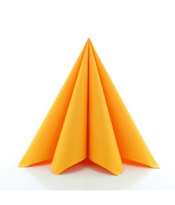 Flotte Karry orange papir servietter i kraftig kvalitet. 