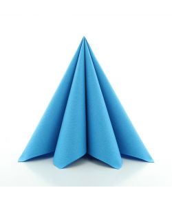 Flotte lys blå papir servietter i kraftig kvalitet.