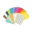 Papirsæt med 34 ark a4 papir i forskellige farver