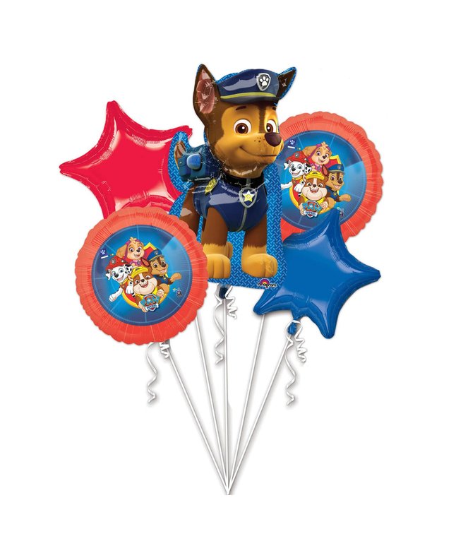 5 stk flotte folieballoner med Paw Patrol