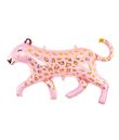 Stor folieballon formet som en pink leopard.