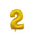 Folieballon 2 Guld 66 cm.