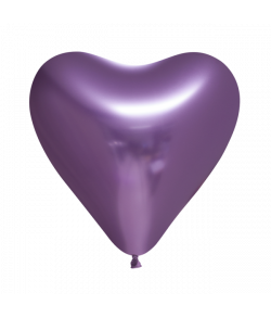 Flotte lilla hjerte balloner med blank overflade.