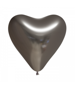 Flotte grå hjerte balloner med blank overflade.