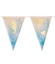 Mermaid vimpelguirlande med flotte guldmotiver