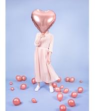Folie ballon rose gold hjerte 61 cm