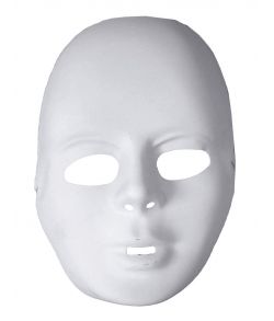 Hvid plastik maske.