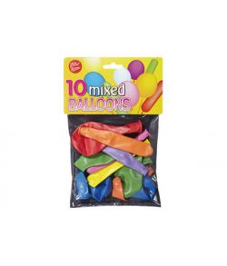 10 stk. balloner i forskellige farver og former
