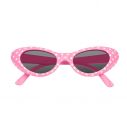 Pink 50er briller med hvide prikker