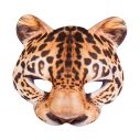 Leopard halvmaske med printet stof og elastik