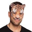 Tiger halvmaske med printet stof og elastik