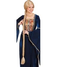 Flot Rapunzel paryk med meget lang fletning.