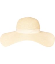 Stor strå sommer hat i naturfarve.