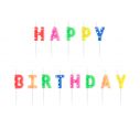Happy Birthday bogstavlys til fødselsdags kagen
