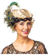 Pandebånd med påfuglefjer til 1950 Charleston udklædningen.