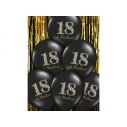 6 stk. sorte latexballoner med guld skrift