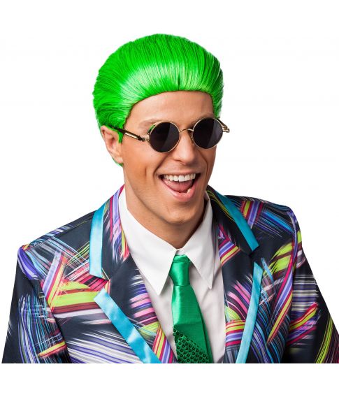 Flot grøn paryk til Suicide Squad Joker udklædning. 