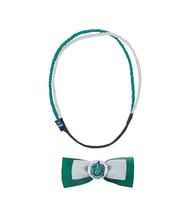 Sæt med hårklips med våbenskjold og hårelastik i Slytherins farver