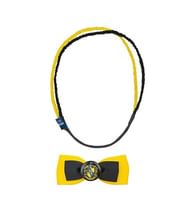 Sæt med hårklips med våbenskjold og hårelastik i Hufflepuffs farver