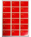 Ark med 18 kinesiske flag klistermærker