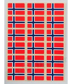 Ark med 18 norske flag klistermærker