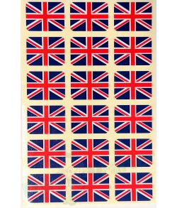 Ark med 18 Storbritannien flag klistermærker