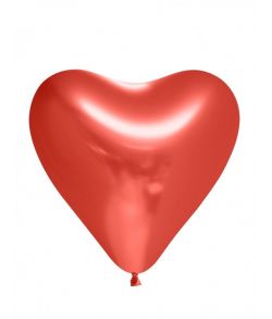 Flotte røde hjerte balloner med blank overflade