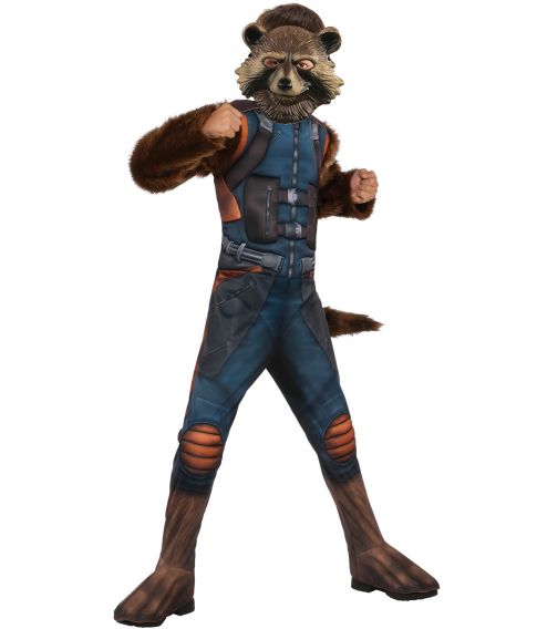 Flot Rocket Raccoon kostume til børn. 