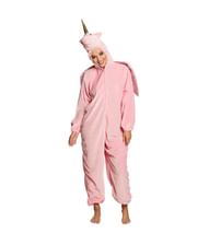 Blødt pink enhjørning kostume med jumpsuit