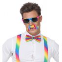Stort selvklæbende overskæg i regnbuens farver
