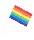 6 stk. regnbue flag på plastik pind