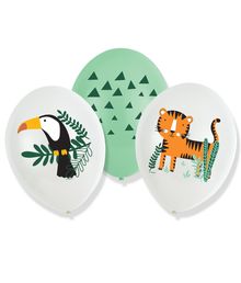 6 stk balloner med Jungledyr motiver