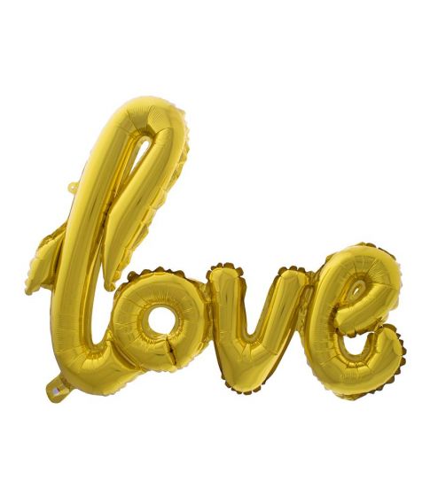 Tekst 'Love' folieballon i guld