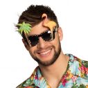 Sjove solbriller med flamingo og palme