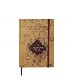Flot dagbog og en flot kopi af Marauders kort med mange detaljer.