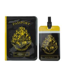 Hogwarts bagagemærke og pascover.