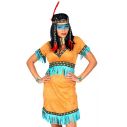 Flot indianer kjole med pandebånd med fjer.