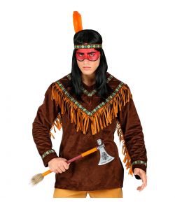 Flot Indianer kostume med bluse og pandebånd med fjer. 