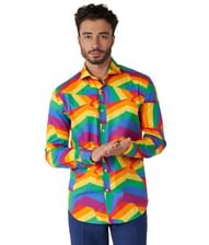 OppoSuit Zig Zag regnbue skjorte.