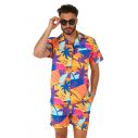 Smart sommersæt fra OppoSuits med skjorte og shorts med palme motiv. 