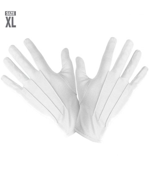 Hvide handsker XL