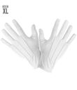 Hvide handsker XL