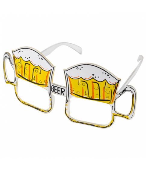 Sjove briller med fadøls motiv til Oktoberfesten.