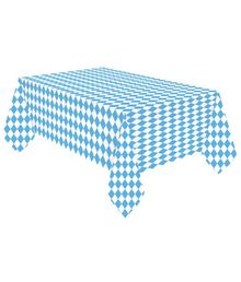 Flot Oktoberfest papirdug med hvid og blå tern.