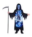 Uhyggeligt Neon Reaper kostume til drenge. 
