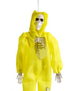 Skelet i gul dragt 40 cm .