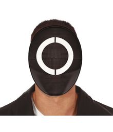 Billig Squid Game maske med rundt symbol.