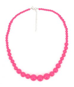 Perlehalskæde, pink