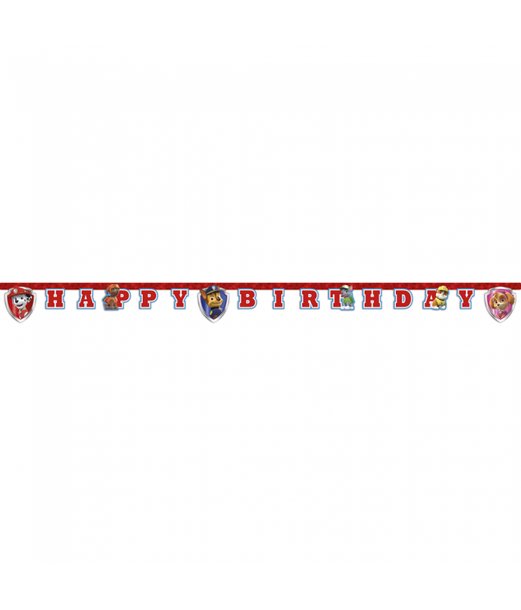 Køb Happy banner med Paw Patrol - Porto fra kun 29 kr - Fest & Farver